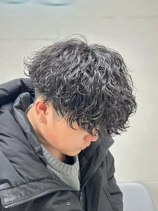 ミディアム パーマ メンズ 🏁メンズパーマ/ RYOYAのヘアスタイル