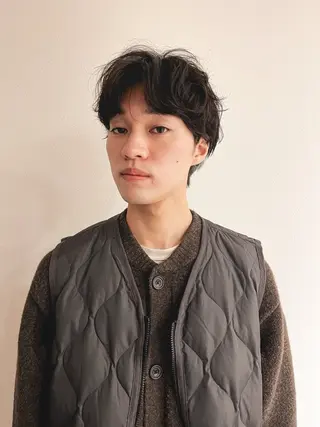 ショート パーマ メンズ メンズハイトーン/栄 /イトウタケルのヘアスタイル