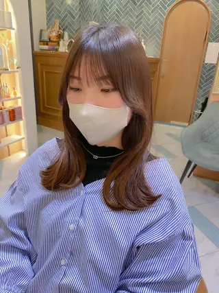 セミロング レイヤーカット/艶カ ラー/chihiroのヘアスタイル