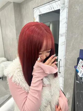 ロング カラー 縮毛矯正/艶カラー /髪質改善/なんばのヘアスタイル