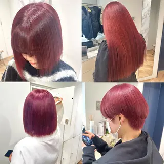 セミロング 💛NOZOMI💛 ハイトーンカラーのヘアスタイル