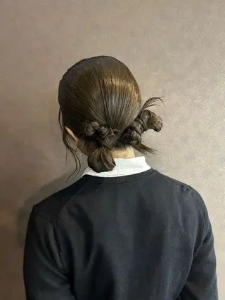 ロング カラー ヘアアレンジ ☕️結【suii.】 ボブ/ヘアセット☕️のヘアスタイル