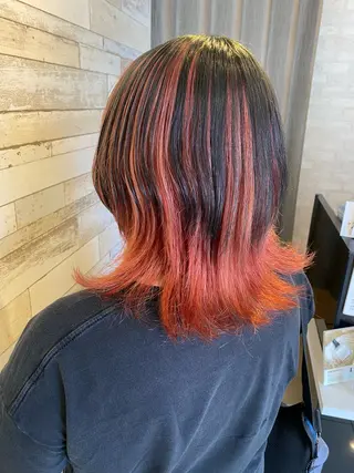 ミディアム カラー 波巻き/メンズ/ ショート/☆いとみなのヘアスタイル