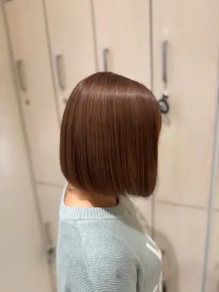 ミディアム ハイトーンカラー 髪質改善カラーノトのヘアスタイル