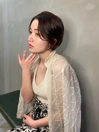 ショート カラー ショート/ボブ専門 宮脇美奈/南船場のヘアスタイル