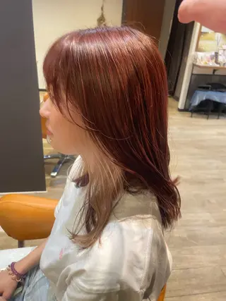 ミディアム カラー 髪質改善/ブリーチ 田代 龍我のヘアスタイル