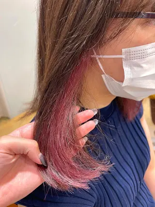 カラー noa  🦋 ブリーチ/暖色のヘアスタイル