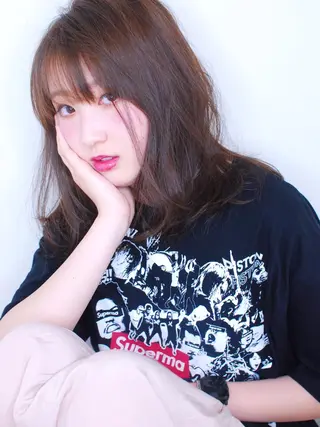 ミディアム ブリーチ/髪質改善 NYNY大久保のヘアスタイル