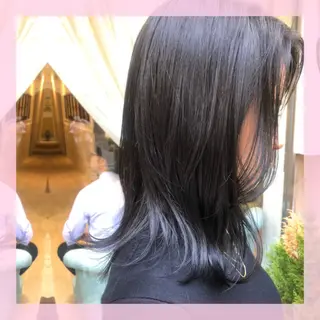 ミディアム カラー plum.所属・🍒前川 🍒のヘアスタイル