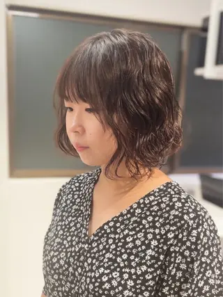 ミディアム パーマ Miyamoto Yasuchikaのヘアスタイル