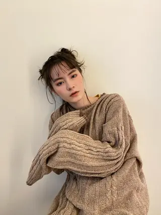 セミロング カラー パーマ ヘアアレンジ メンズ キッズ ネイル マツエク・マツパ アイブロウ モリモト サナのヘアスタイル