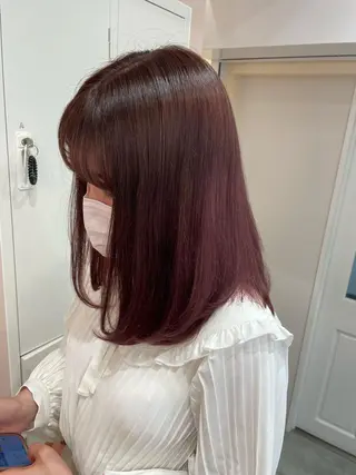 セミロング マホ/日吉/髪質改善 /レイヤー/ガーリーのヘアスタイル