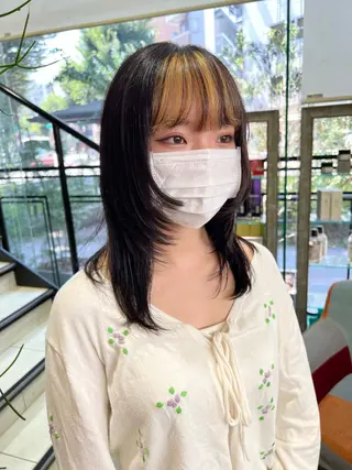 セミロング カラー チャンモリパーマ/韓 国/Minami🦋のヘアスタイル