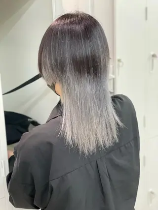 セミロング カラー ショーヤ/ブリーチ /バレイヤージュのヘアスタイル