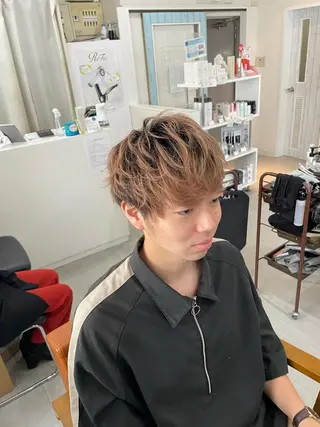 ショート カラー メンズ かんばら りょーいのヘアスタイル