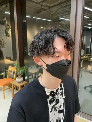 ショート パーマ メンズ mee.表参道所属・ボブ/ショート /パーマ/shinのヘアスタイル