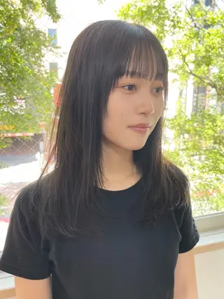 セミロング 園田 渉 ◤SHIKIO◢のヘアスタイル