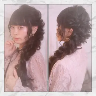 ロング ヘアアレンジ ヘアセット/着付け 𓇼 松本 夏美𓇼のヘアスタイル