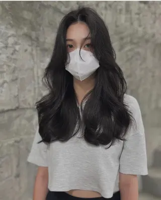 ロング 韓国風cut/ 縮毛矯正/正岡幹康のヘアスタイル