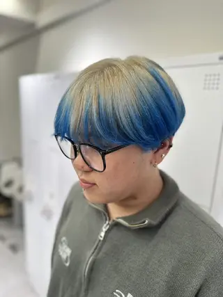 メンズ ショート カラー piLLon 心斎橋のヘアスタイル