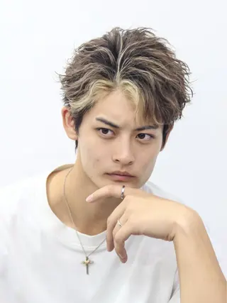 ミディアム カラー パーマ ヘアアレンジ メンズ メンズ特化❤️🔥 RIKU❤️🔥のヘアスタイル