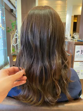 セミロング カラー ブランシェ小幡駅前店 森樹のヘアスタイル