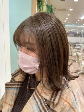 ミディアム カラー 韓国／大宮／レイヤー 🤍AYA🤍のヘアスタイル