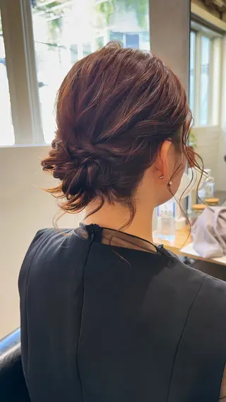 ヘアアレンジ 白髪ぼかし 👒堀江・ヨンスクのヘアスタイル