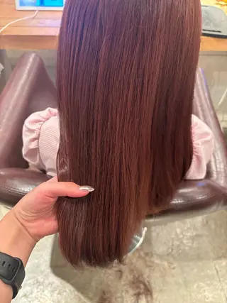 セミロング カラー 髪質改善カラー ベージュ🤎YUMEのヘアスタイル