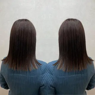 セミロング カラー tocca 💜石田愛結💜のヘアスタイル