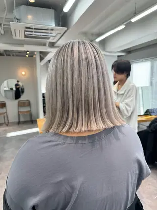 ミディアム カラー EGO所属・ブリーチカラー💖 rukaのヘアスタイル