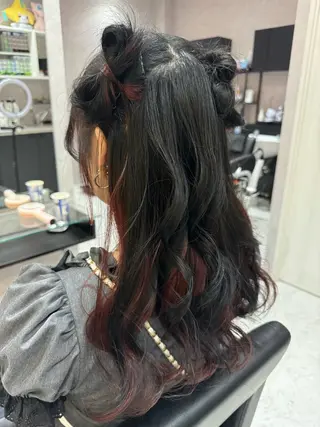 セミロング カラー ヘアアレンジ 韓国ヘアー🦄ྀི オタク美容師🌈山本のヘアスタイル