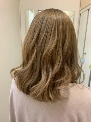 ロング カラー 髪質改善 頭身浴/ 中田のヘアスタイル