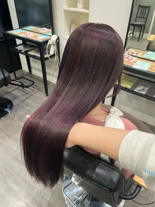 ロング カラー 松尾 遥花のヘアスタイル