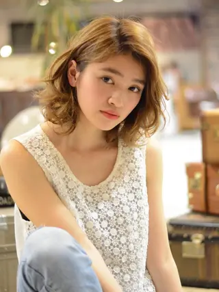 ミディアム カラー パーマ ヘアアレンジ メンズ Forest. -髪質改善-のヘアスタイル