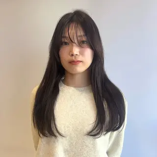 ロング カラー 透明感カラー/ くびれヘア/ユウユのヘアスタイル