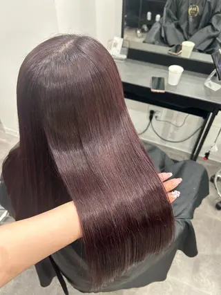 セミロング カラー ヘアアレンジ 💗うる艶モテ髪 💗髪質改善✨🫧のヘアスタイル
