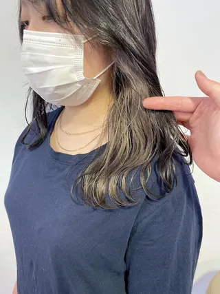 セミロング カラー ヘアアレンジ 切りっぱなしボブ/ デザインカラー店長のヘアスタイル