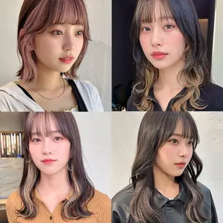 セミロング カラー インナーカラー/レイ ヤーカット♡/マキシのヘアスタイル