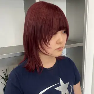 ミディアム 🍒暖色✖️レイヤー ／Haruna🍒のヘアスタイル