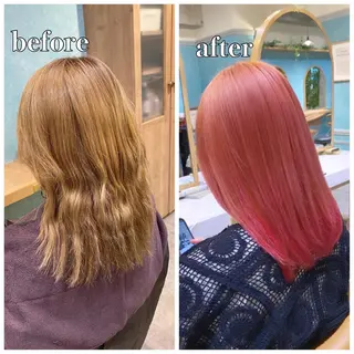 セミロング カラー La fith liebe 京都駅前店所属・🌈ブリーチ特化🌈 MINATOのヘアスタイル