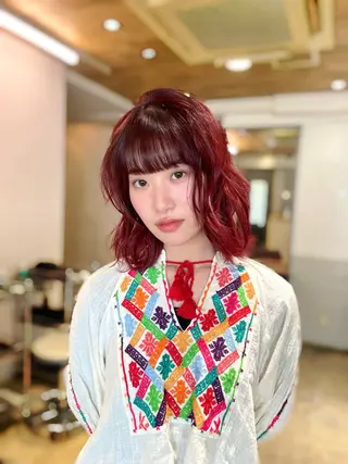 ミディアム カラー レイヤー/透明感 カラー/Tamakiのヘアスタイル