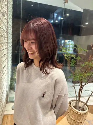 ミディアム カラー Luca所属・Suzu🪽 大宮美容室のヘアスタイル