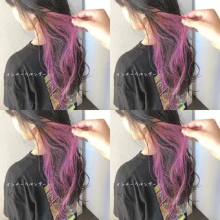 セミロング カラー しゅうさん🍝 麻田秀太郎のヘアスタイル