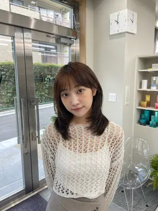 ミディアム 透明感カラー🎨 磯部拓磨のヘアスタイル