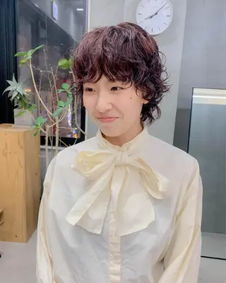 ショート カラー パーマ tetohair 横井伴典のヘアスタイル