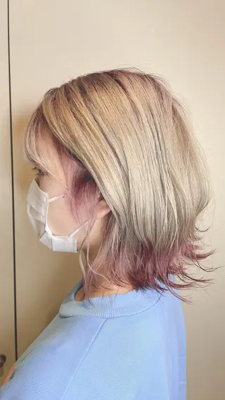 ショート カラー NINE+/代表 ブリーチ特化型サロンのヘアスタイル