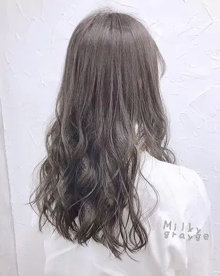 セミロング カラー 韓国ヘア&透けカラー keita🇰🇷のヘアスタイル