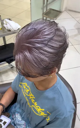 ミディアム メンズバレイヤージュ 🔥メンズカット🔥のヘアスタイル