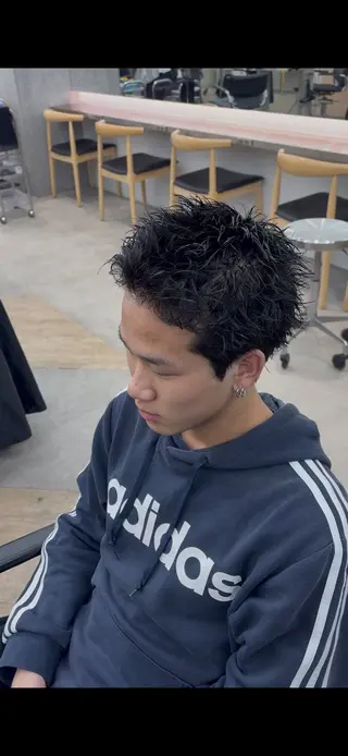 カラー パーマ メンズ 🌀toa/波巻き✨ /メンズパーマ／栄のヘアスタイル